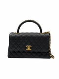 CHANEL 23P COCO HANDLE LARGE BLACK CAVIAR GHW